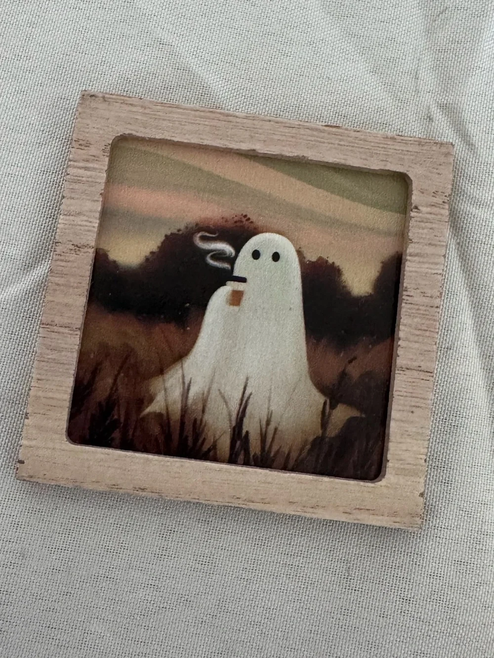 Target Halloween Ghost Wood Framed Art - magnetic back - 4 available